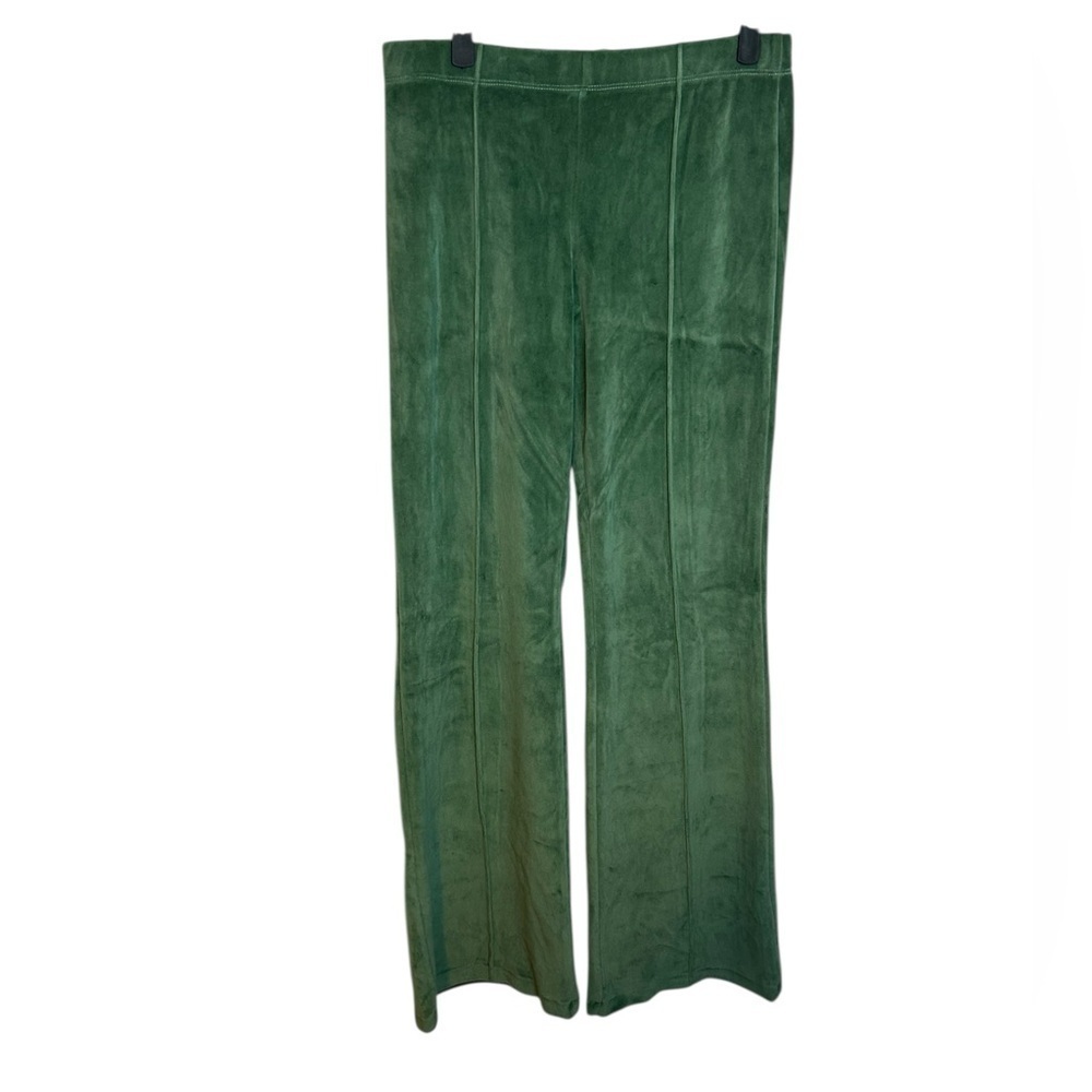 Re/Done x Hanes Green Flared Velour Track Pants